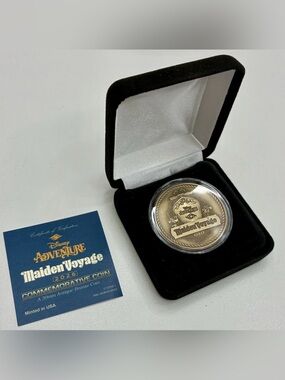 Disney Men’s Maiden Voyage Commemorative Coin in Gold and Black